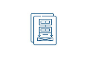 Project documentation line icon