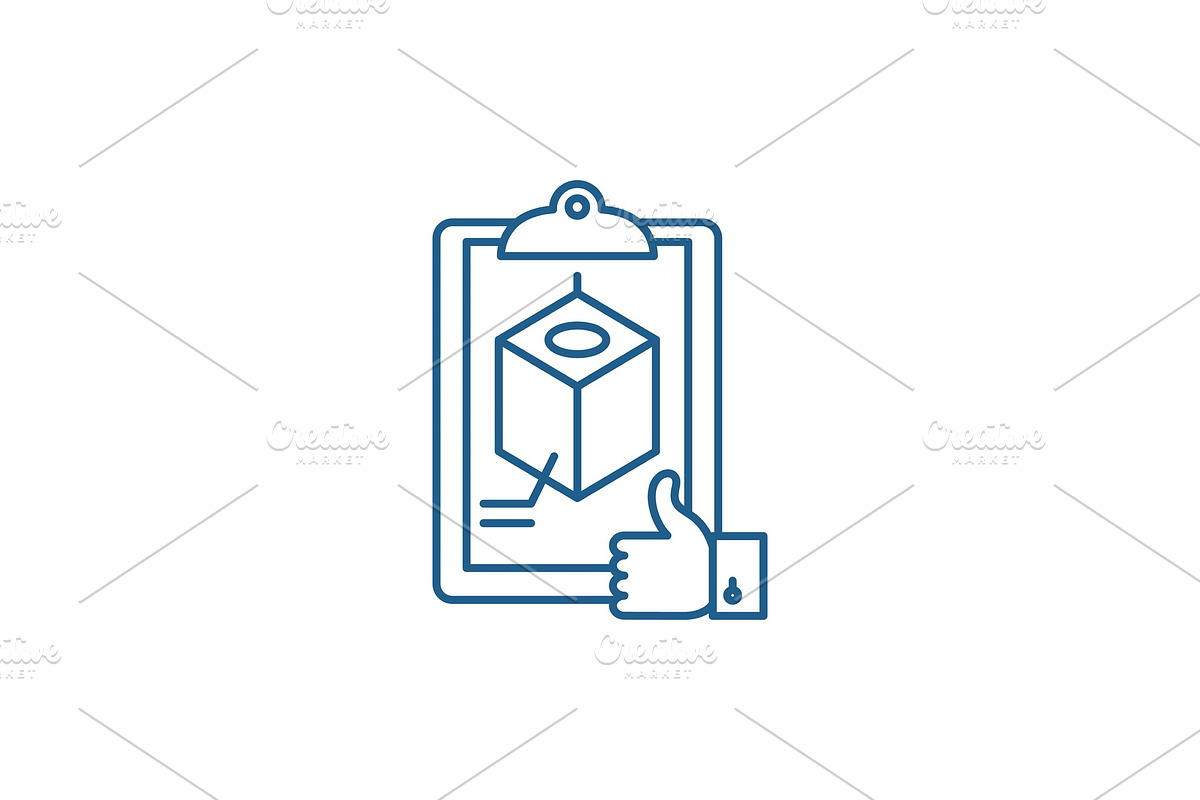 Project recognition line icon in Illustrations - product preview 8
