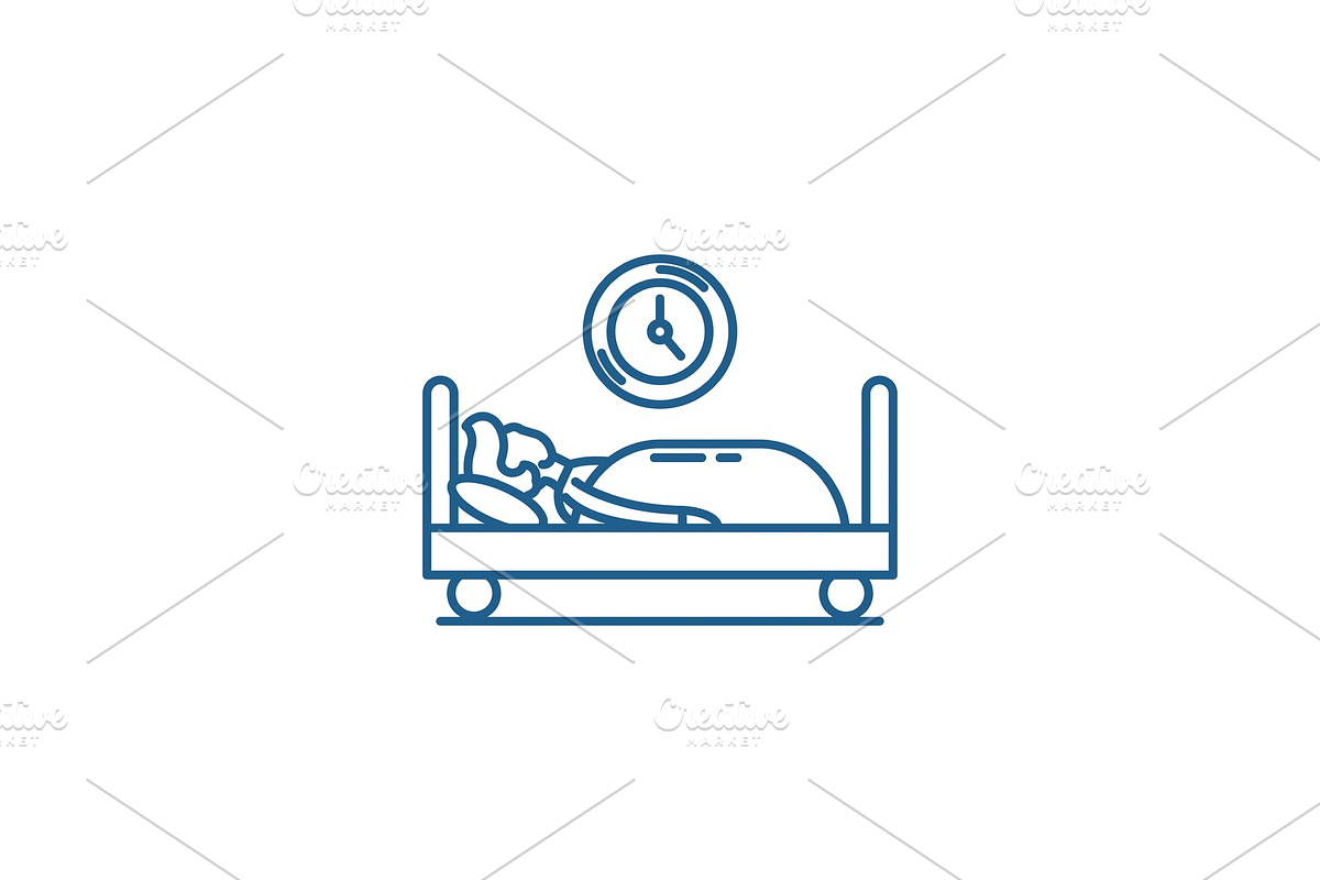 Prokastination line icon concept in Illustrations - product preview 8