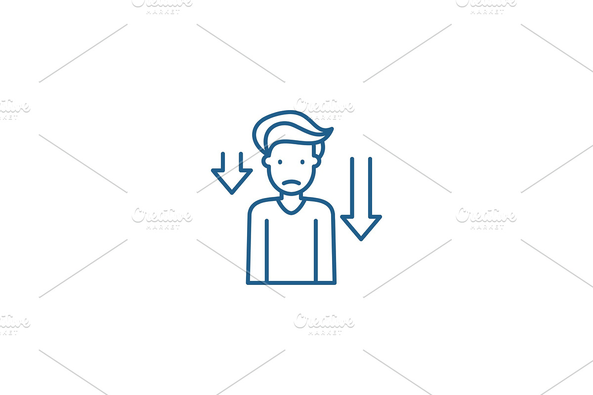 Prostration line icon concept in Illustrations - product preview 8