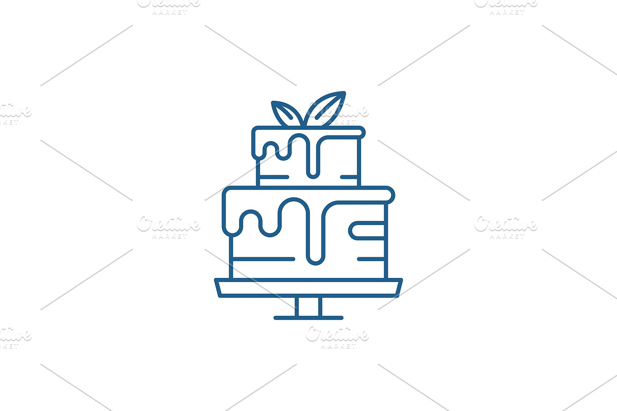 Pudding line icon concept. Pudding in Illustrations - product preview 8