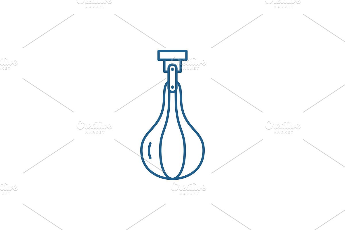 Punching bag line icon concept in Illustrations - product preview 8
