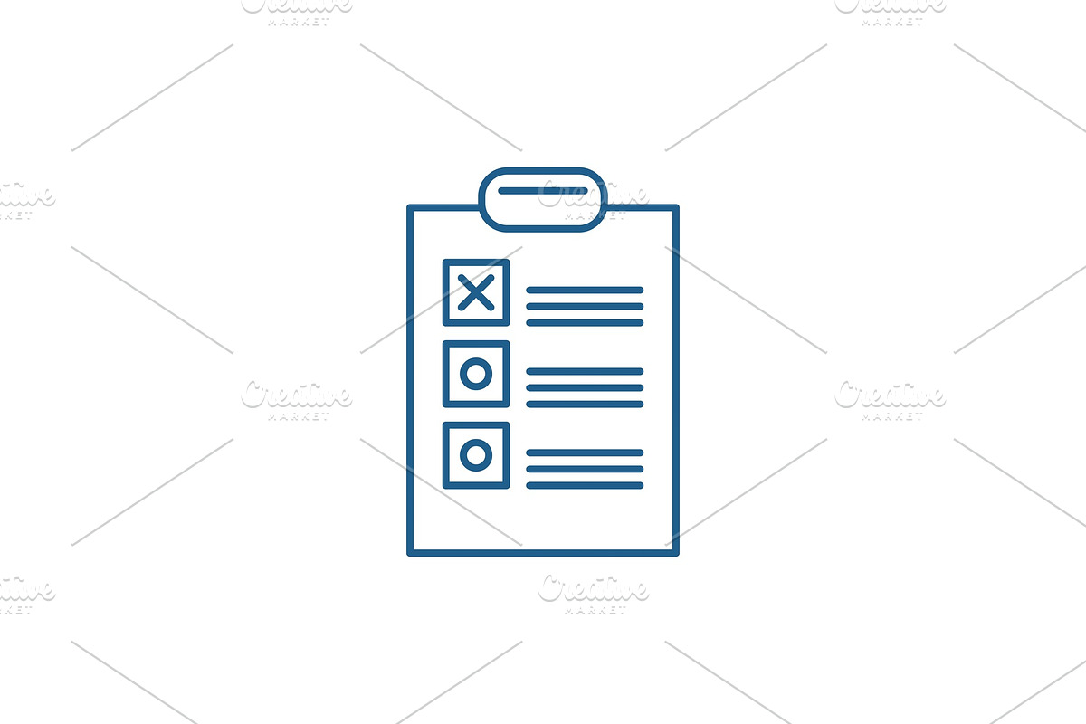 Questionnaire line icon concept in Illustrations - product preview 8