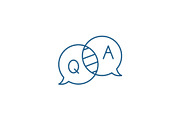 Questions and answers line icon