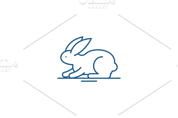 Rabbit line icon concept. Rabbit