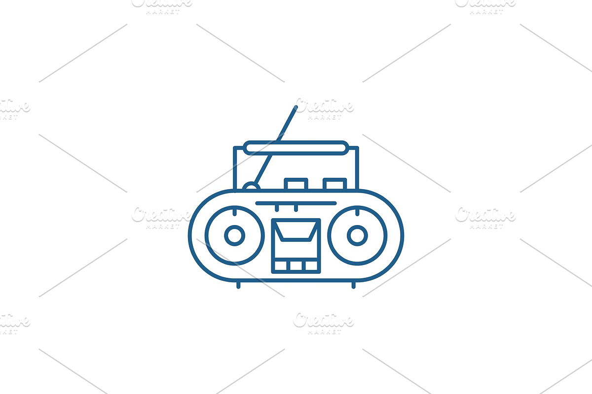Record player line icon concept in Illustrations - product preview 8