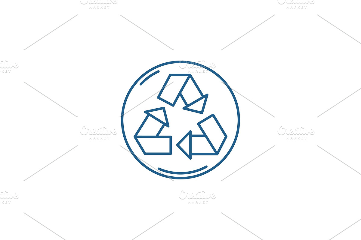 Recycling line icon concept in Illustrations - product preview 8