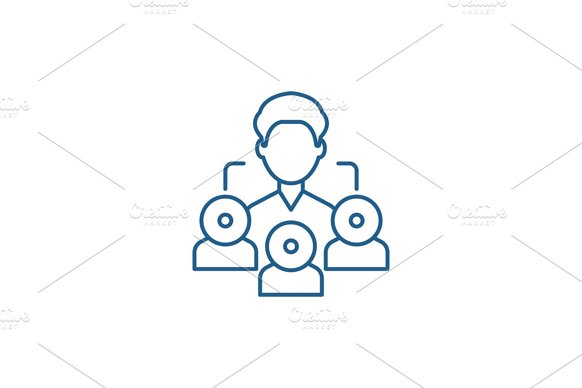 Referral marketing line icon concept in Illustrations - product preview 8
