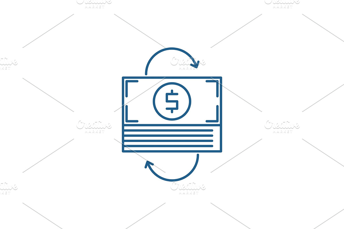 Refinancing line icon concept in Illustrations - product preview 8