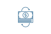Refinancing line icon concept