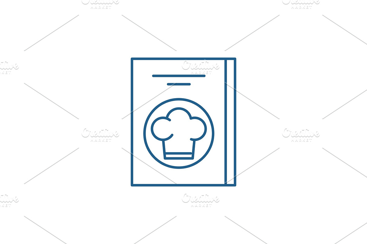 Restaurant bill line icon concept in Illustrations - product preview 8