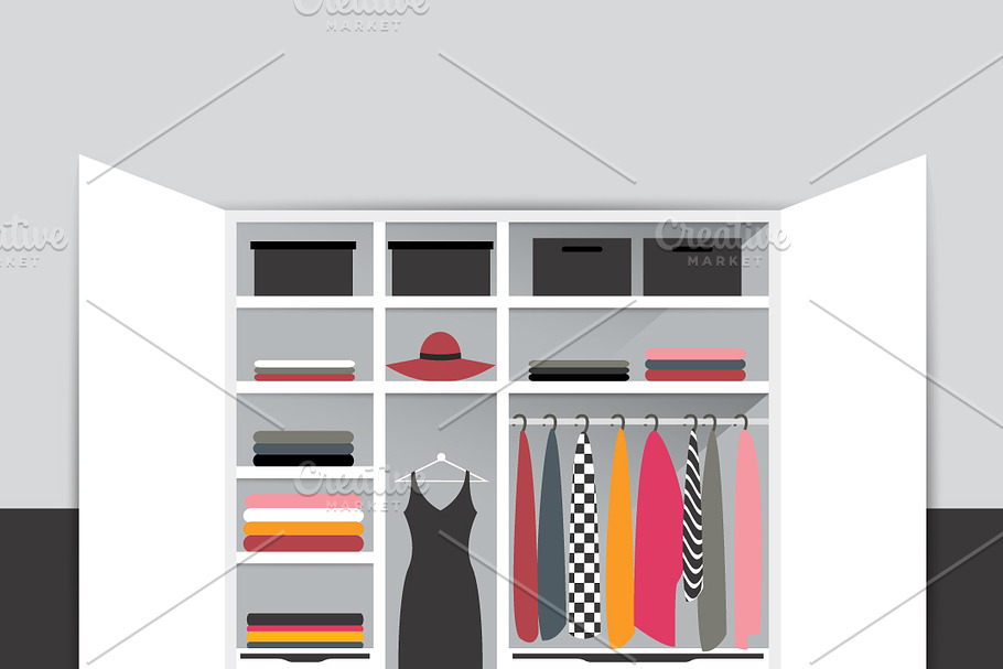 Capsule minimalistic wardrobe in Illustrations - product preview 8