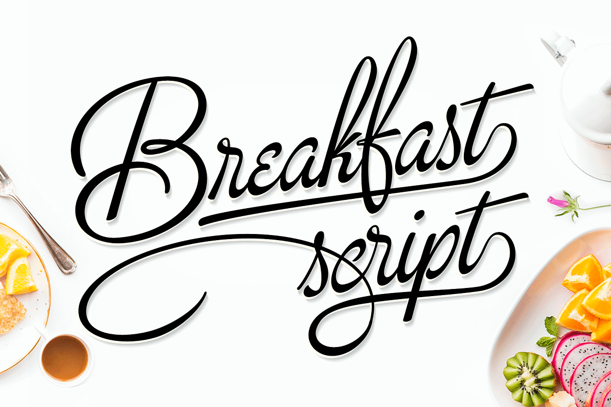 Breakfast Script in Script Fonts - product preview 8