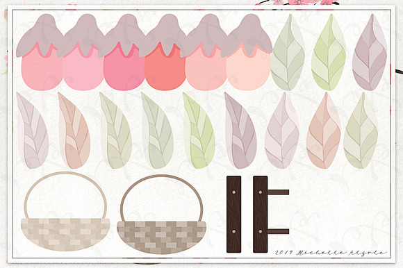 Cherry Blossoms 04 Pink and Peach in Illustrations - product preview 4