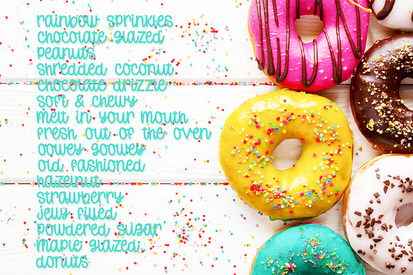 Donut Worry - A Hand-lettered Font in Custom Fonts - product preview 4