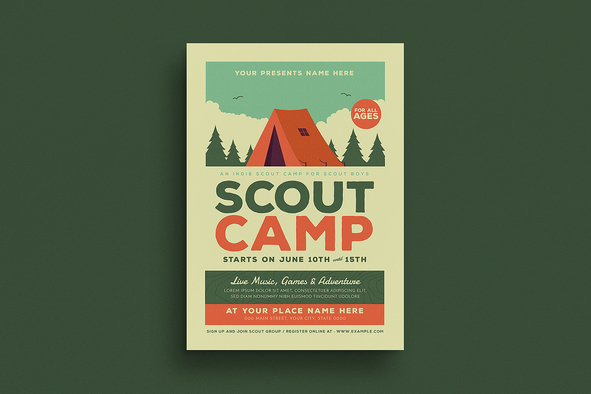 Scout Camp Event Flyer in Flyer Templates - product preview 8