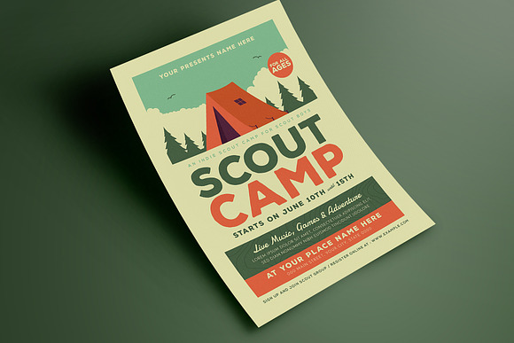 Scout Camp Event Flyer in Flyer Templates - product preview 1