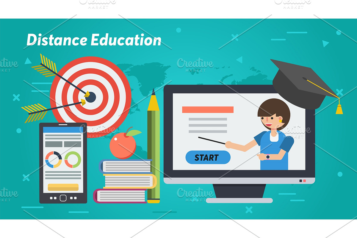 Business Education Banner - Distance in Illustrations - product preview 8