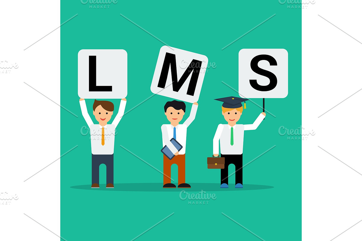 Three businessmen set with LMS in Illustrations - product preview 8