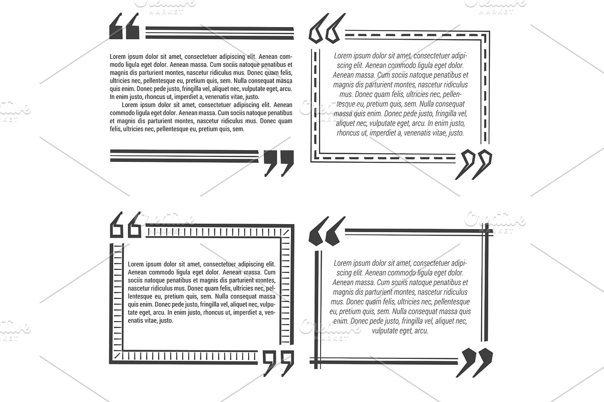 Four quote bubble template in Illustrations - product preview 8