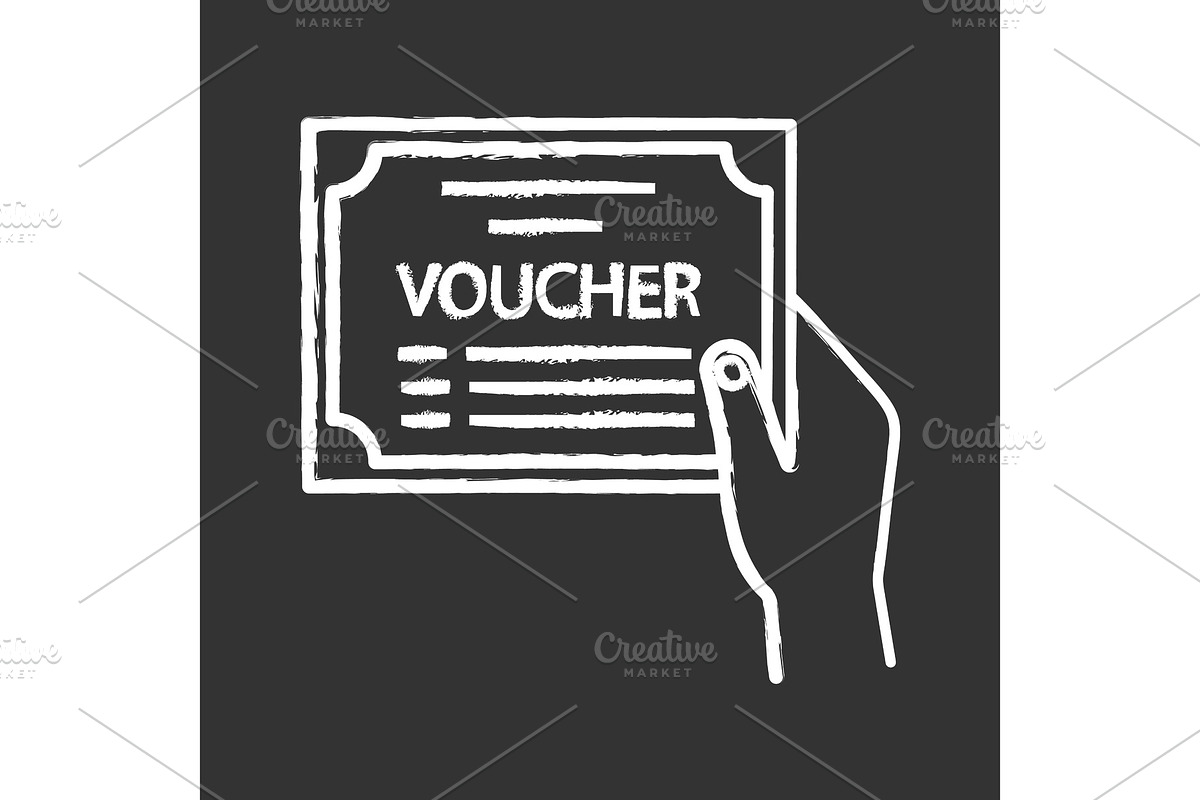 Voucher chalk icon in Icons - product preview 8