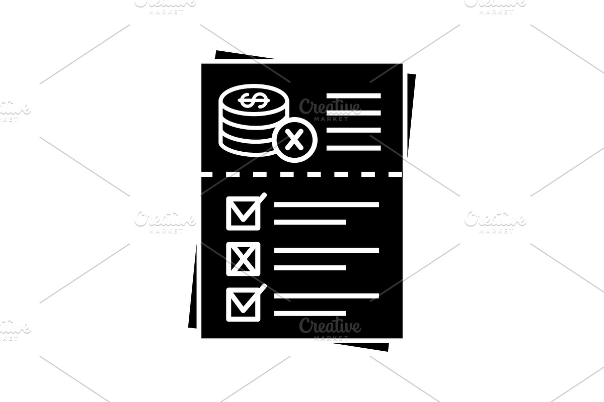 Audit risk glyph icon in Icons - product preview 8
