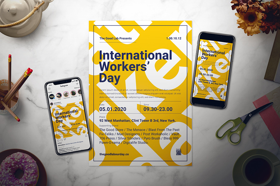 Labour Day Flyer Set in Flyer Templates - product preview 8