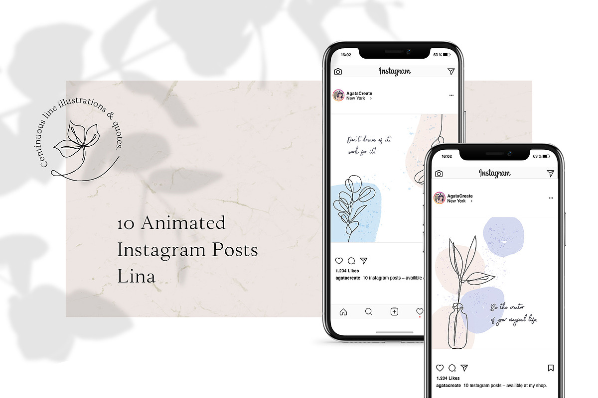 ANIMATED Instagram Posts – Lina in Instagram Templates - product preview 8