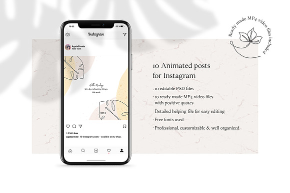 ANIMATED Instagram Posts – Lina in Instagram Templates - product preview 1
