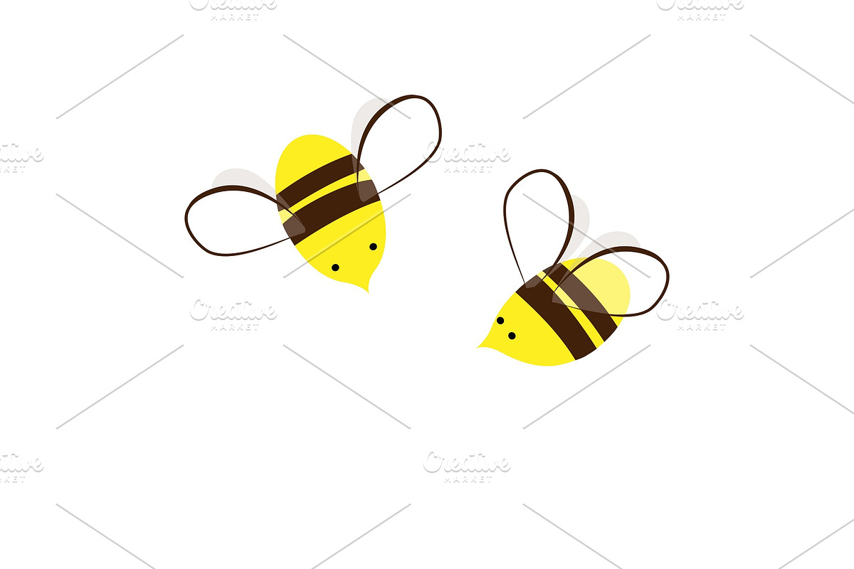 Too Sweet and Busy bees. Cartoon in Illustrations - product preview 8