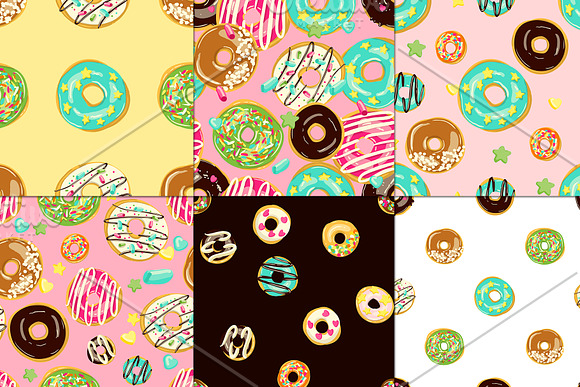 12 vector patterns with donuts in Patterns - product preview 1