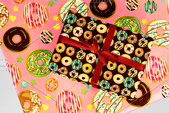 12 vector patterns with donuts in Patterns - product preview 4