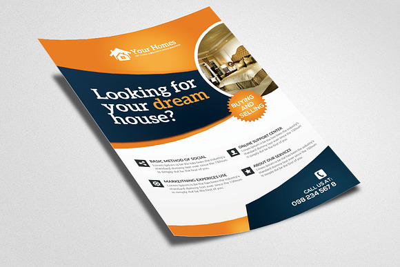 Luxury Houses Real Estate Flyers in Flyer Templates - product preview 1