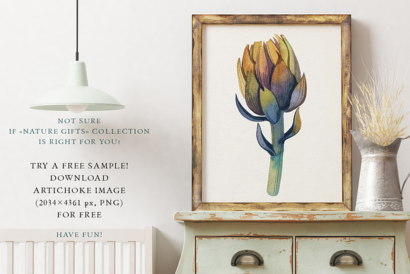 Nature Gifts Watercolor Design Set in Illustrations - product preview 13