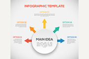 Infographics template with arrows