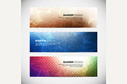 A set of modern vector banners with