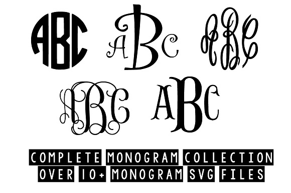 monogram frames & 10+ monogram svgs in Illustrations - product preview 1