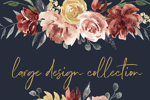 Burgundy Elegant Graphic Collection in Illustrations - product preview 3