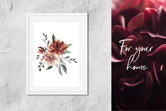 Burgundy Elegant Graphic Collection in Illustrations - product preview 4