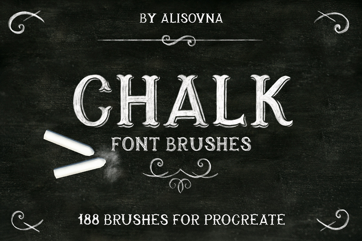Procreate Chalk font brushes in Add-Ons - product preview 8