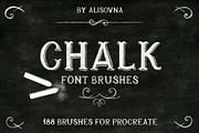 Procreate Chalk font brushes