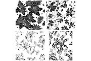 4 Seamless Floral Patterns