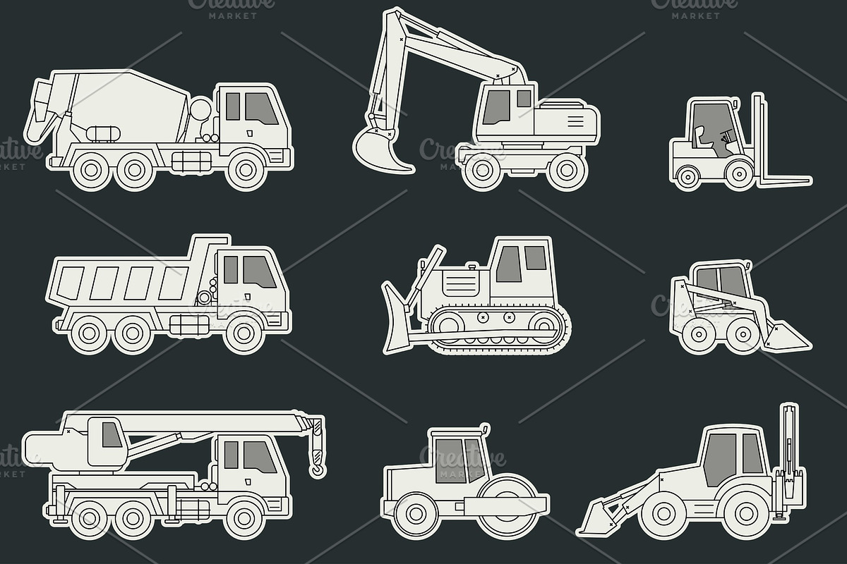 Construction machinery icons. in Icons - product preview 8