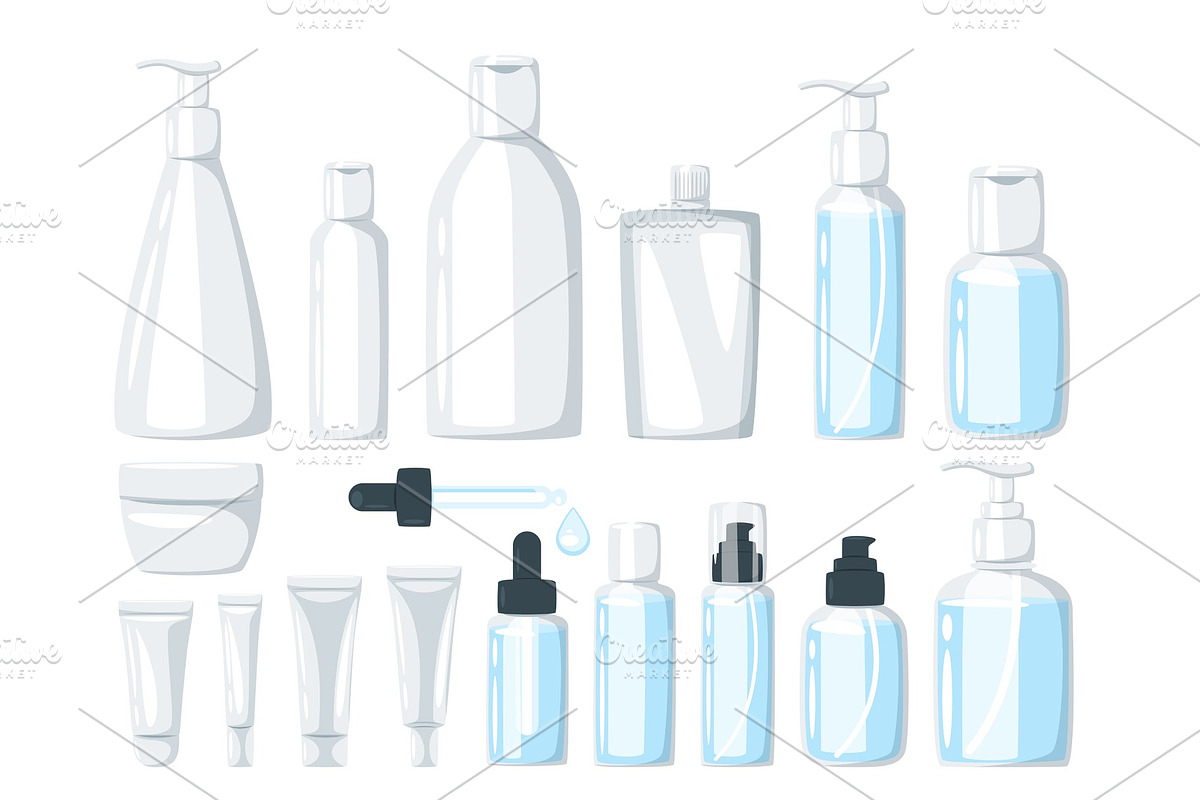 cosmetic care product in bottle in Illustrations - product preview 8