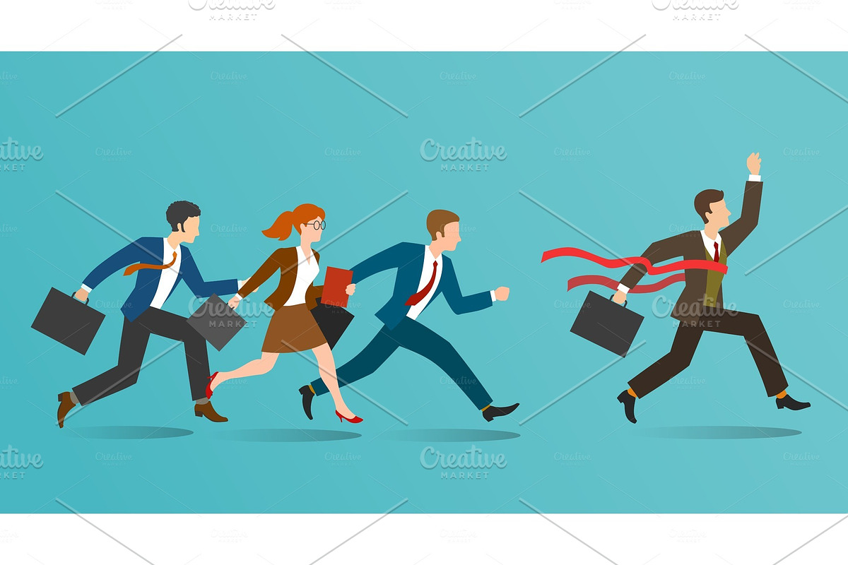 Business race concept in Illustrations - product preview 8