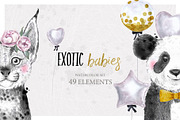 EXOTIC BABIES watercolor set
