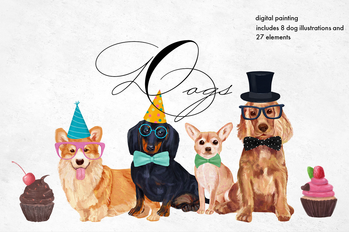 Dog breeds Illustrations in Illustrations - product preview 8