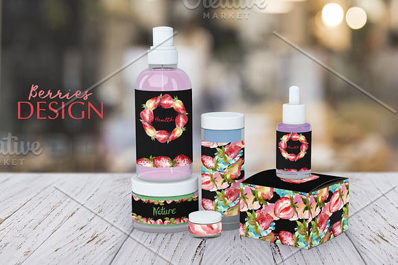 Strawberry Paradise Watercolor png in Illustrations - product preview 5