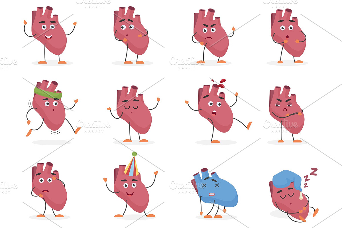 Human heart internal organ emotions in Illustrations - product preview 8