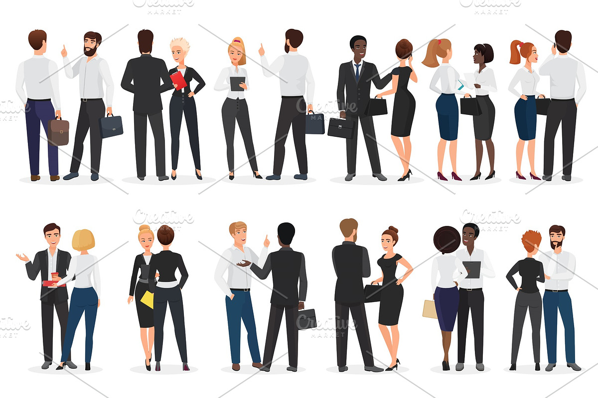 Business people conversation in Illustrations - product preview 8